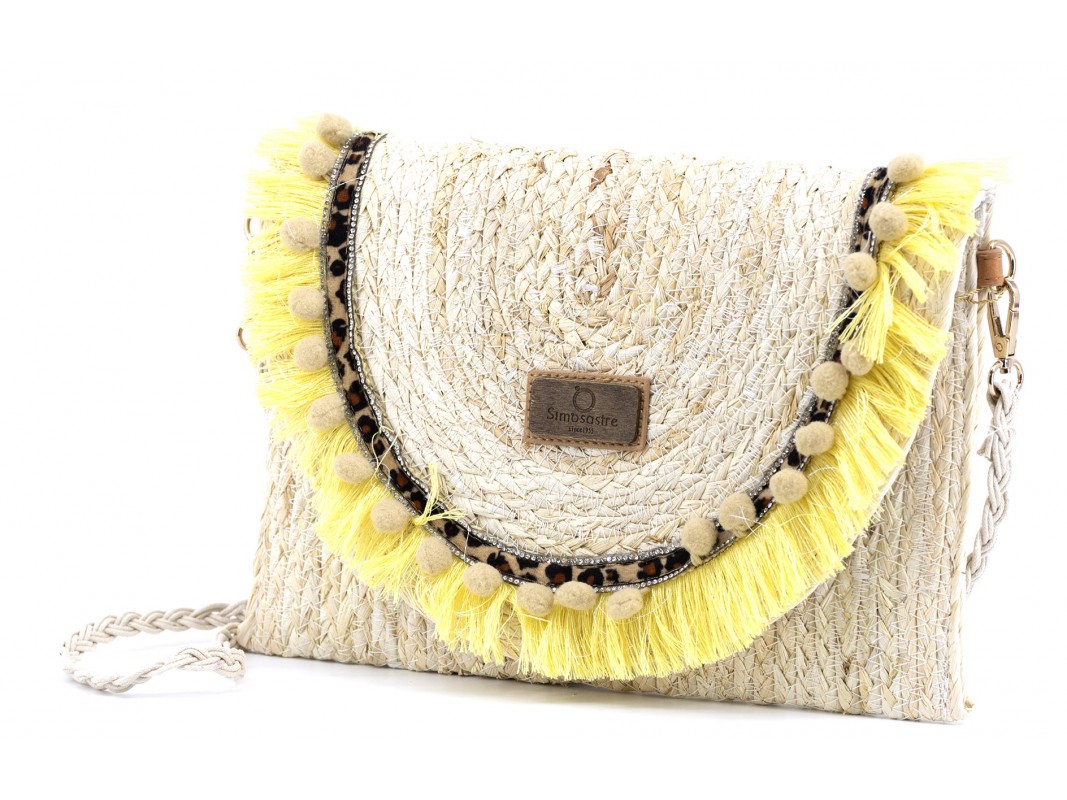 CARTERA CON ASA CRUZADA LEOPARD